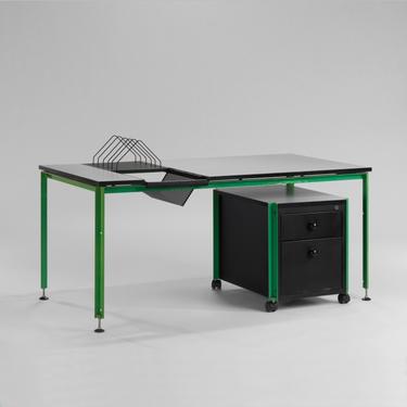 Michel Cadestin Working Table and File Box on Castors from Systeme Programme +4