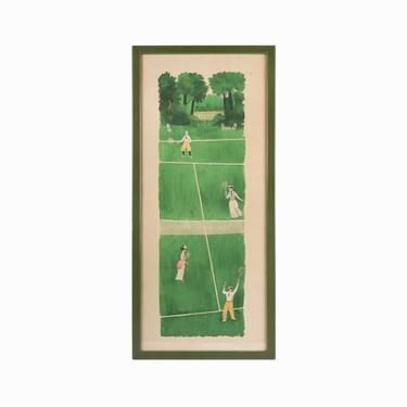 1973 Richard Howard Print on Paper Tennis 