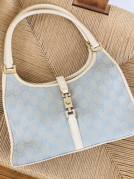 Vintage Gucci Baby Blue Logo Jackie Bag – Treasures of NYC