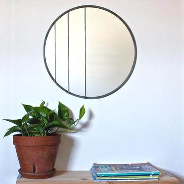 Circle Mirror Handmade Leaded Wall Mirror 20&quot; Round Mirror Large Modern Wall Mirror Metal Frame Flux Glass Etsy TV Television Commercial 