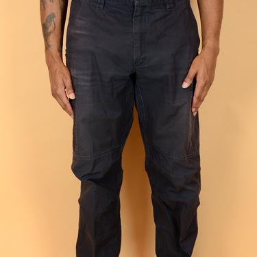 Reclaimed Tactical Midnight Navy Blue Cargo Pants Trousers 34x32 34x33 