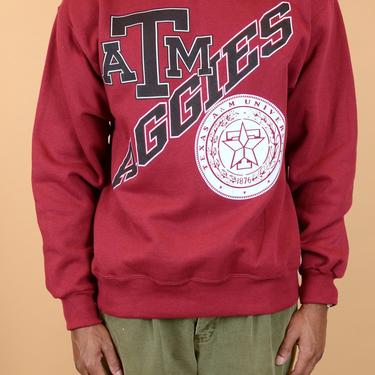 Vintage 90s Texas A&M Aggies College Station Sweater Unisex Large 