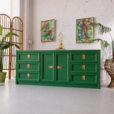 Hollywood Regency Kelly Green Dresser by Basset | Sunbeam Vintage -  Highland Park - Los Angeles, CA | ATTIC