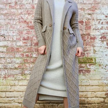 Shirt Collar Neckline Long Coat Cardigan