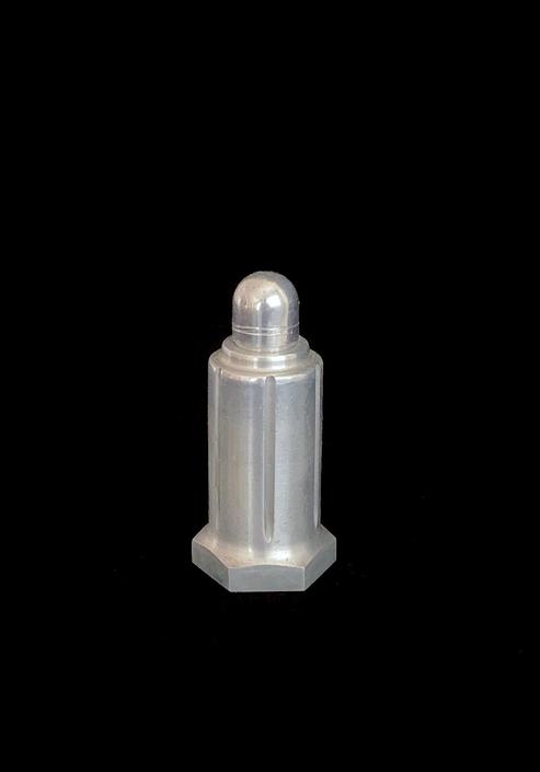 Blue Anodized Aluminum Table Lighter Circa 1960 Made in Germany