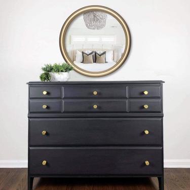 Black MCM dresser, mid-century dresser, Mid-Century Modern dresser 