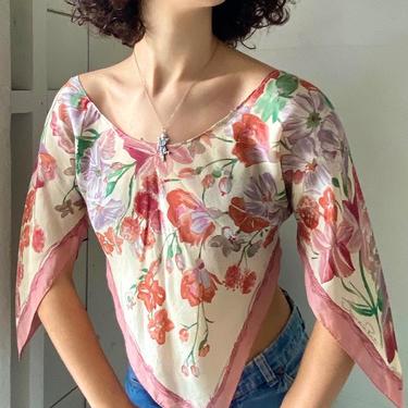 90s Oscar De La Renta Scarf Top