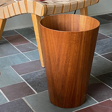 MCM Rainbow Teak Wastebasket Sweden 