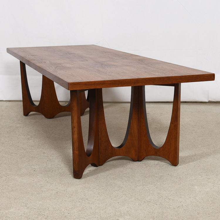 Mid Century Walnut Brasilia Style Coffee Table