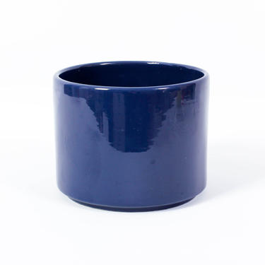 Gloss Cobalt Blue Gainey AC-6 Planter - La Verne California - Modern Ceramic Cylinder Pot - Mid Century Design 