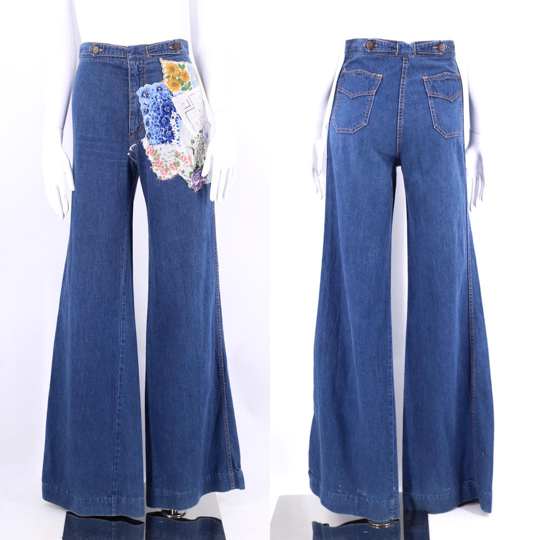 Custom bell bottom jeans 30 popular waist