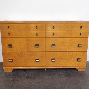 Vintage Birdseye Maple Burl Dresser by United Furniture 