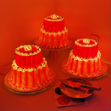 Sylvia Schepers Pink &amp; Red Cake Lamp