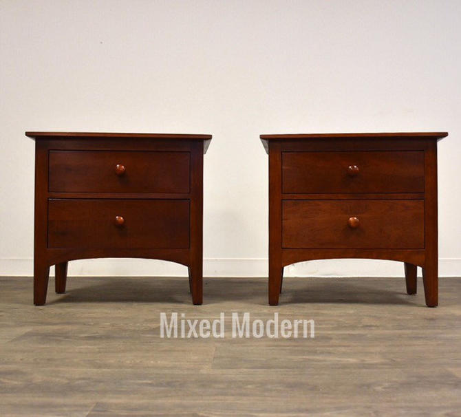 Ethan Allen Cherry Nightstands A Pair By Mixedmodern1 From Mixed Modern Of Nashua Nh Attic