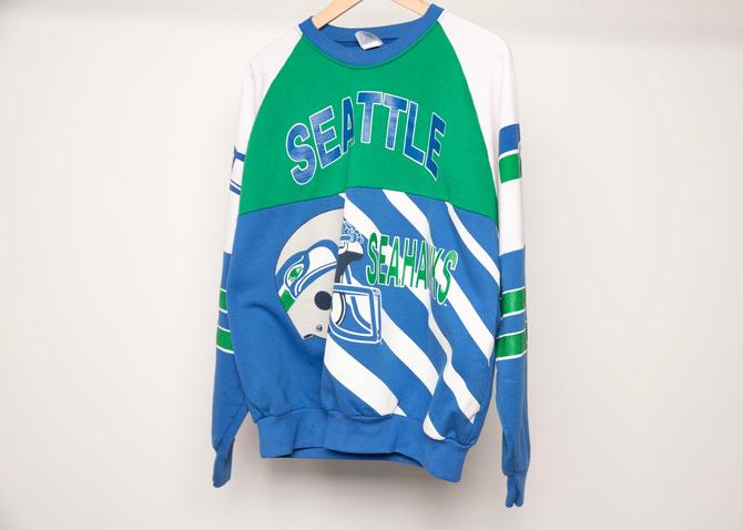 Vintage 1980s NFL Seattle Seahawks Helmet Crewneck Sz. S