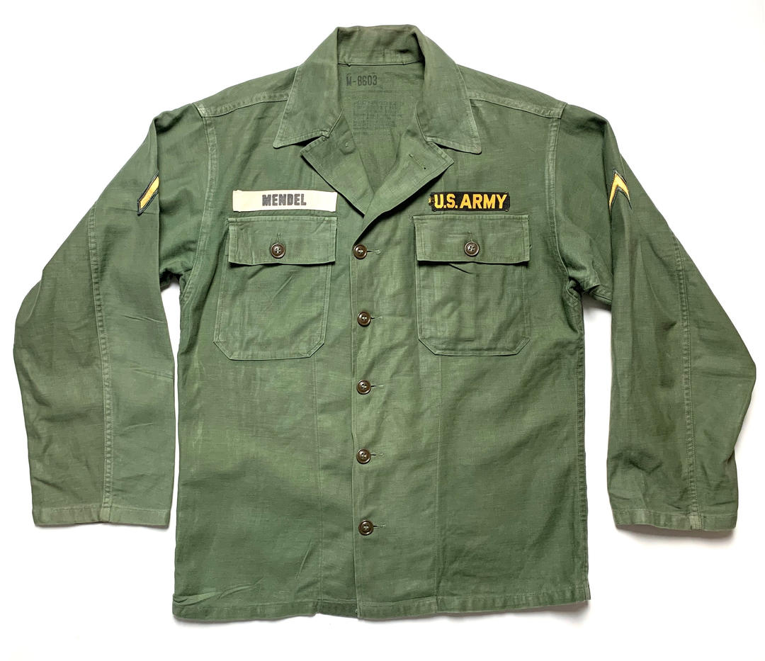 Vintage 1950s OG-107 Type 1 US Army Utility Shirt ~ size M ~ Military