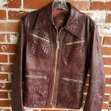 Fab Vintage 70s/80s Unisex Leather Jacket Zippers, | Flashback