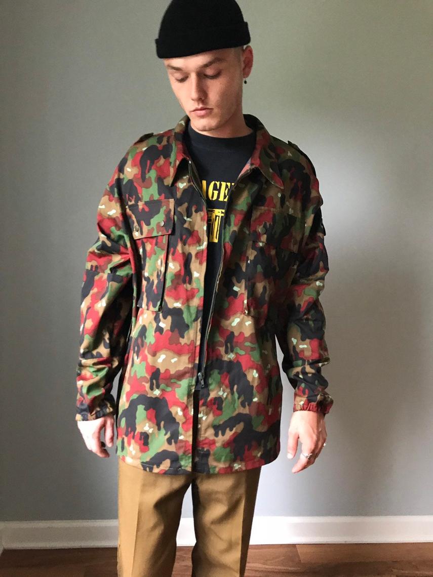 Vintage 80s Swiss Military Alpenflage Camo Jacket | Speak Vintage