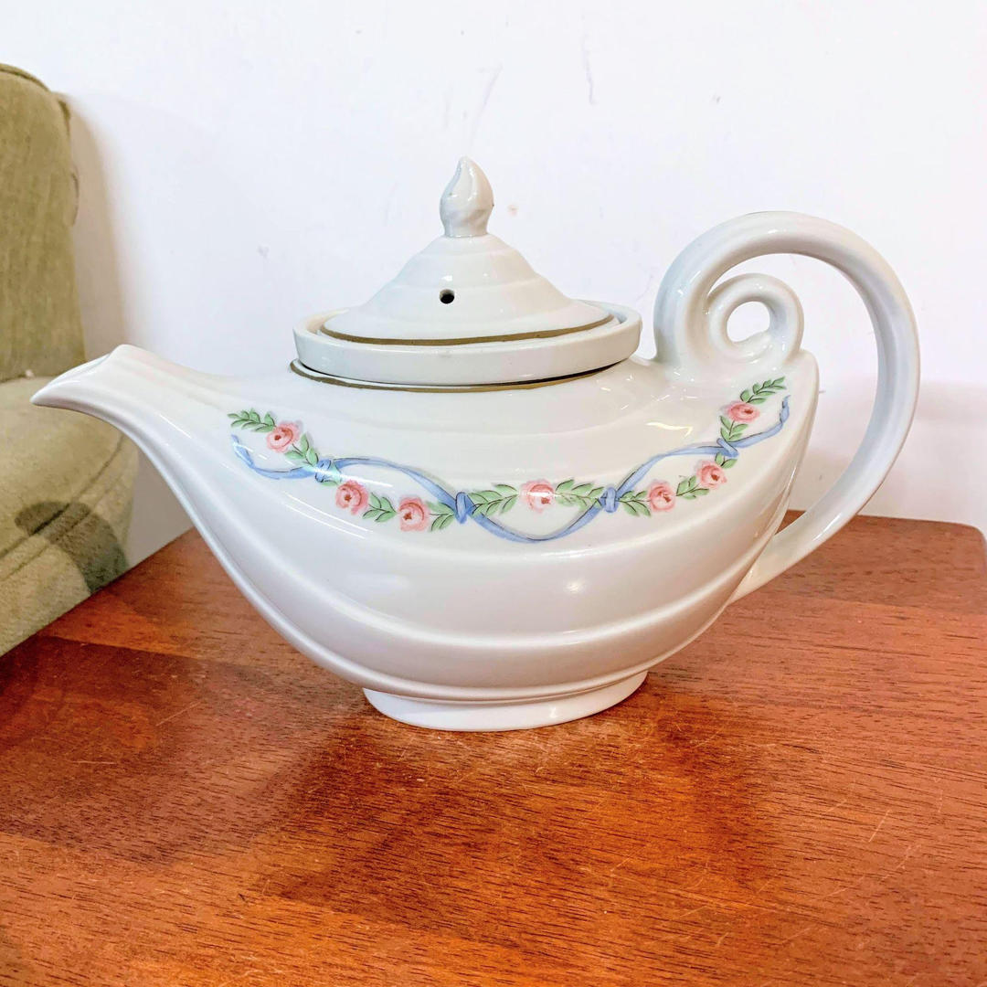 Vintage Hall China Wildfire Aladdin Teapot with Infuser Over the
