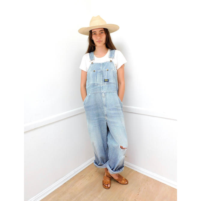 Painters Striped Overalls // vintage 70s osh kosh Oshkosh