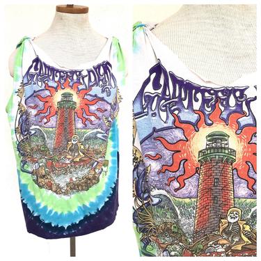 Vintage VTG 90s 1990s Grateful Dead Tie Dye Reconstructed Band Tank Top 