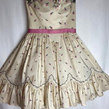 Betsey Johnson~ Sweet lace up corseted dress~ strapless | Hatties Vintage  Clothing - Portland, OR | ATTIC