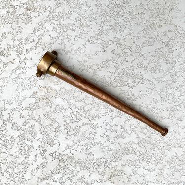 Antique Copper and Brass Fire Hose Nozzle 