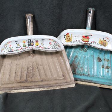Vintage Dust Pan - 1950s Style, Decorated Dust Pan - Made in the U.S.A. - Great As is or for Crafting | FREE SHIPPING 