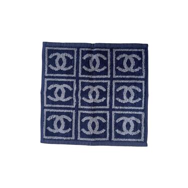 Chanel Navy Logo Washcloth