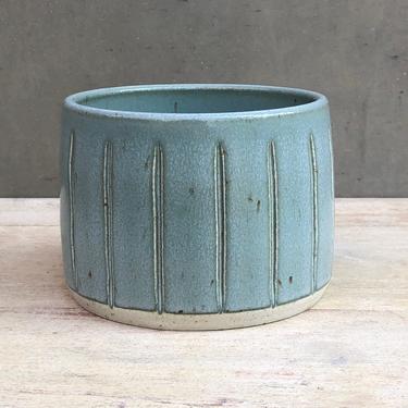 Made to Order- Ceramic Planter Carved Speckled &amp;quot;Sky&amp;quot; 