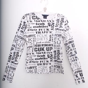 Vintage Y2K Fcuk Everything Shirt (Small/Med) by 40KorLess