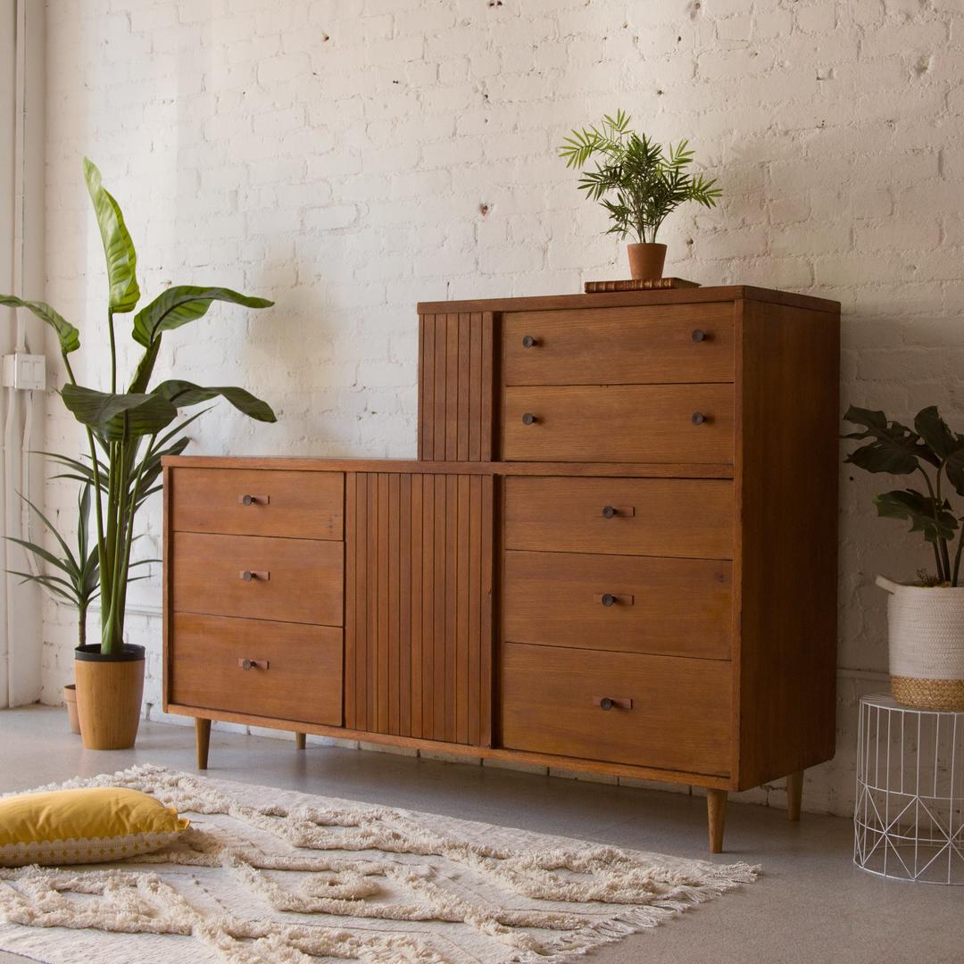 L on sale shaped dresser