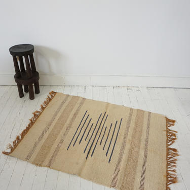 vintage woven rug, made in india