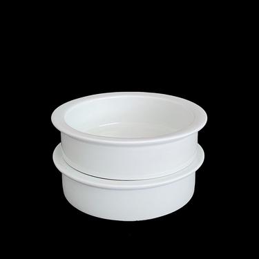 Vintage Pair of Modern White Porcelain DANSK 5 1/8&amp;quot; Bowls FRANCE Neils Refsgaard 20th Century Modern Design 