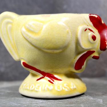 Vintage Fanny Farmer Candy Cup - Hen Egg Cup - Ceramic Chicken Candy Egg Cup - Made in USA - FREE SHIPPING 