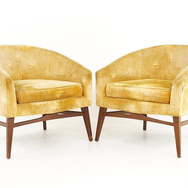 Lawrence Peabody for Craft Associates Mid Century Lounge Chairs - A Pair - mcm 