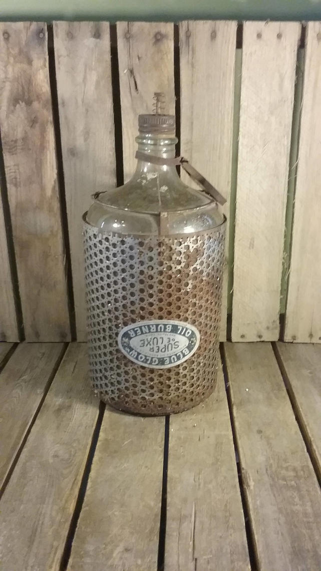 Glass Kerosene Jug Up the Antique Co Boston
