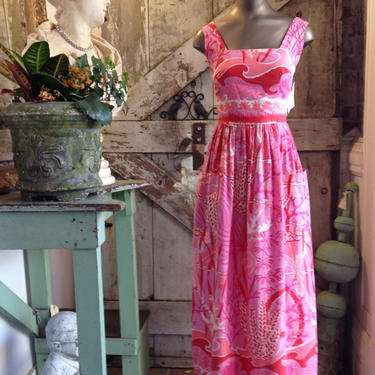 1960s maxi dress, Ruth Clarage dress, cotton sundress, | Black Label  Vintage - Tacoma, WA | ATTIC
