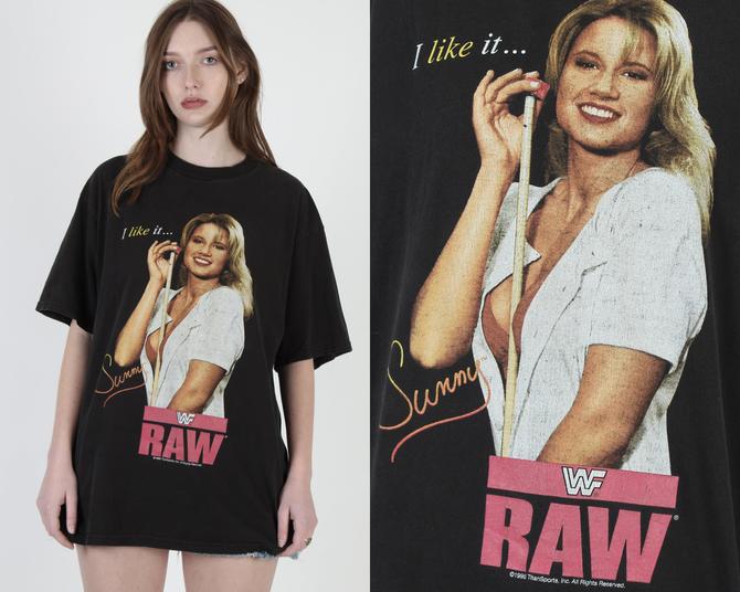 WWF I Like It Raw T Shirt / Vintage 1996 Sunny Diva | American Archive |  San Diego, CA