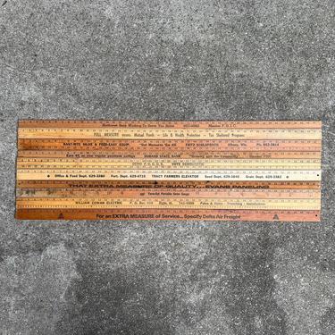 Vintage Lot of 10 Wood Advertising 4’ Rulers 