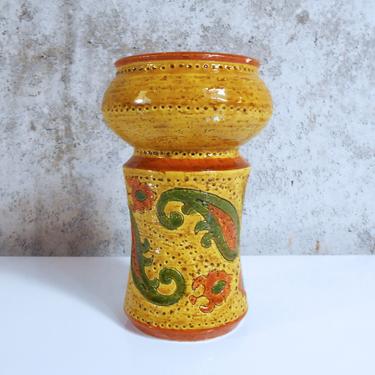 Bitossi Paisley Candle Holder or Bud Vase by Aldo Londi for Bitossi - Liberty Pattern 