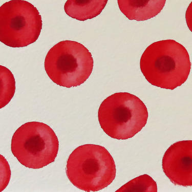 Red Blood Cells 4 - original watercolor painting of erythrocytes 