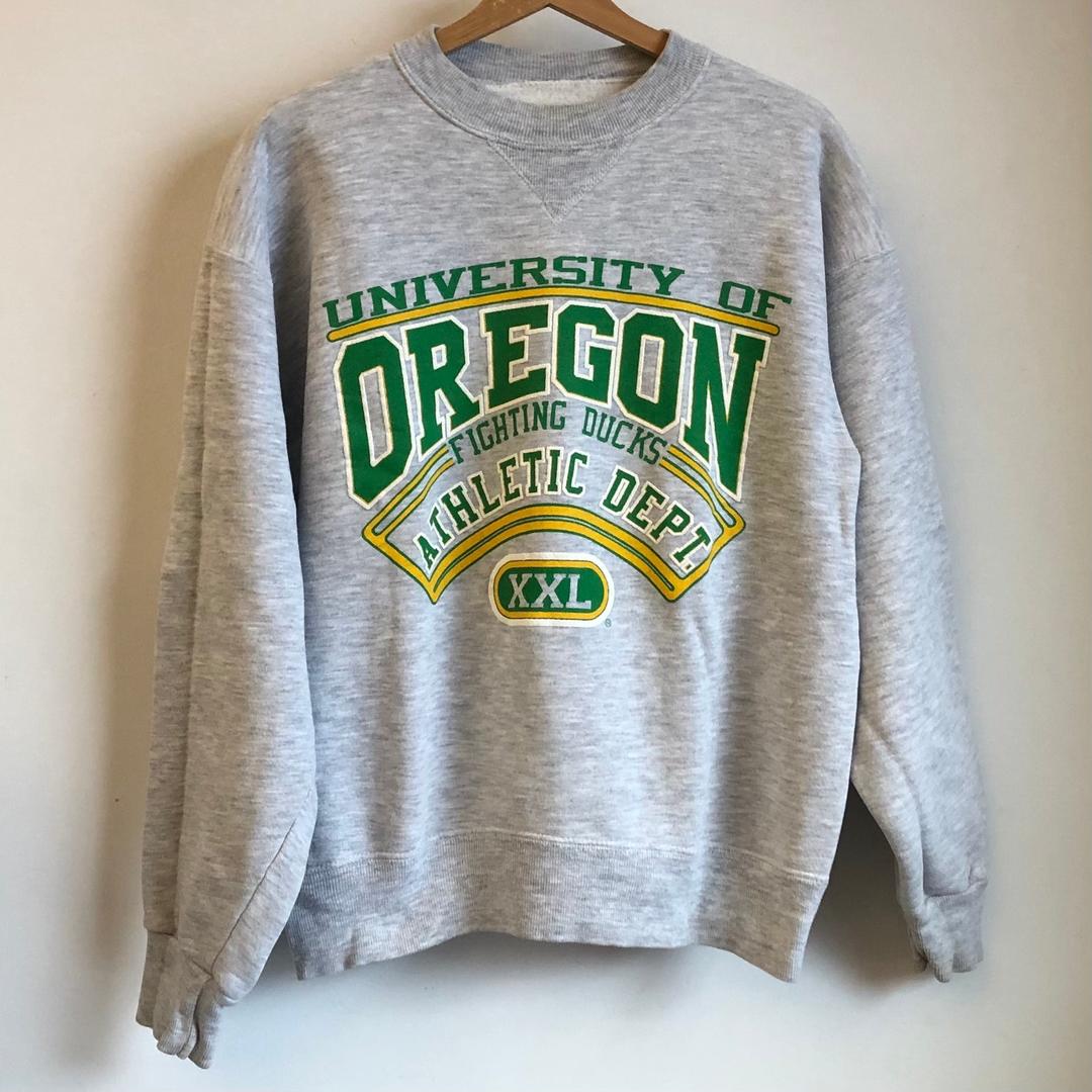 Jansport Oregon Ducks “Fighting Ducks” Gray Crewneck Sweatshirt ...