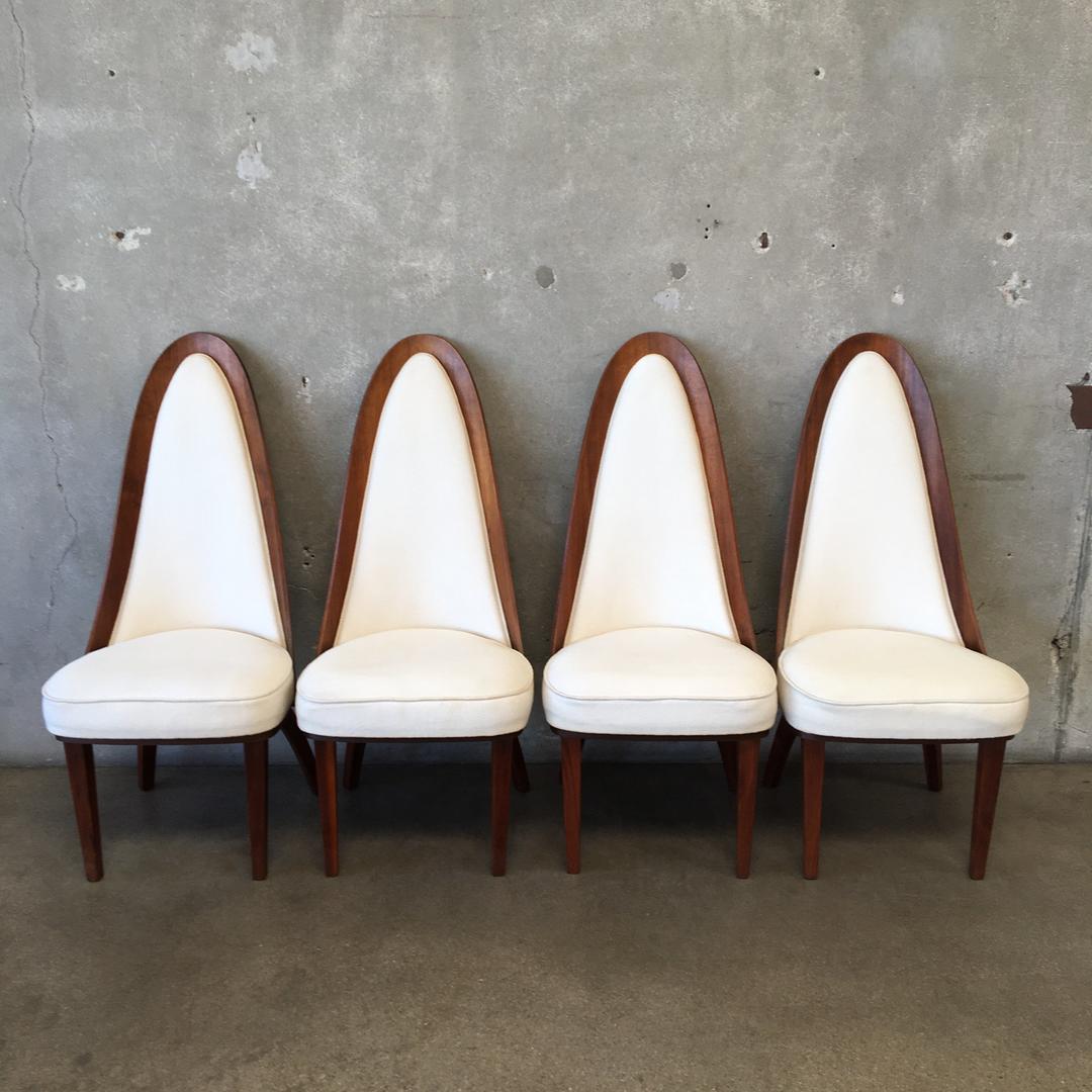 Set of Four Mid Century Chet Beardsley Atomic Dining Chairs Urban Americana Long Beach CA