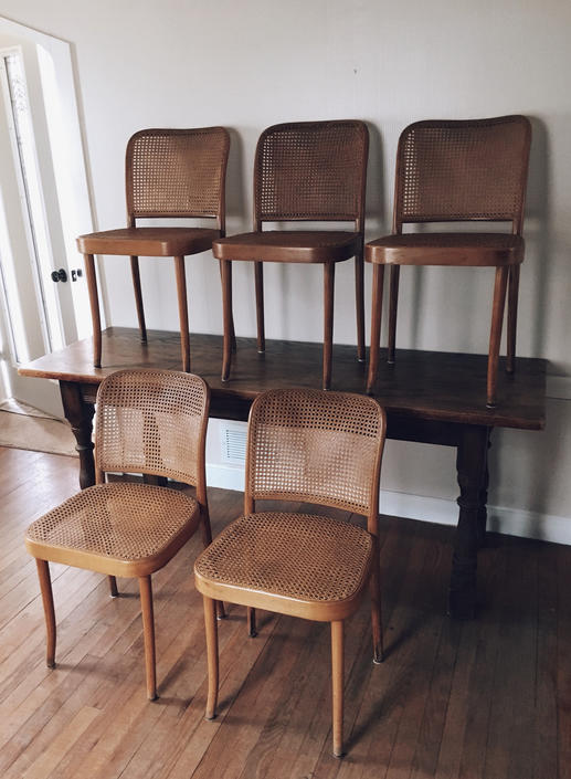 Thonet Style Bentwood Cane Chairs, cane dining chairs, bentwood dining