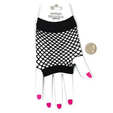 80s 90s RETRO style fishnet gloves, black fishnet gloves short, 90s fishnet gloves, black fingerless fishnet gloves, novelty party 