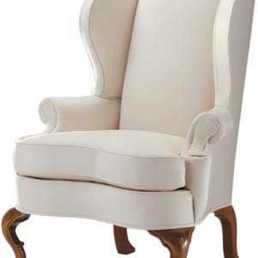 BEFORE FRAME - made to order custom upholstered wingback chair - Made to order American built hardwood frame 