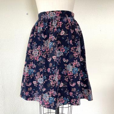 1960s Floral corduroy skirt 