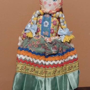 Vintage Handmade Traditional Russian Cloth Doll Folk Ar Doll 11&amp;quot; 