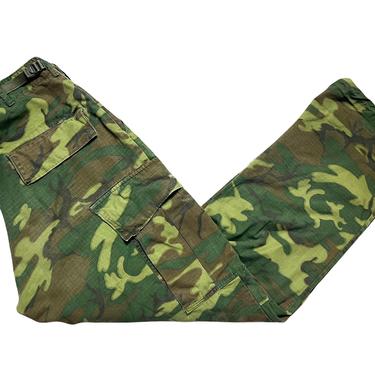 Vintage 1960s Vietnam War ERDL Rip-Stop Camouflage Poplin Pants 